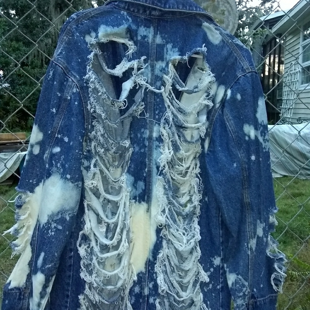 Ralph Lauren, ripped jean jacket